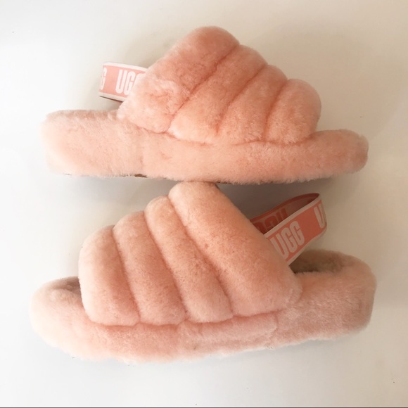 peach ugg slides